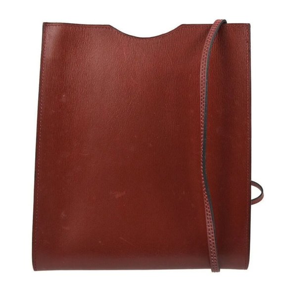 Authenticity Guarantee Hermes Bordeaux Box Calf Onimaitou Shoulder Bag - Picture 1 of 7